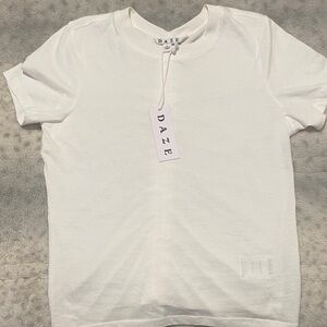 Daze Women's White Short Sleeve Tee